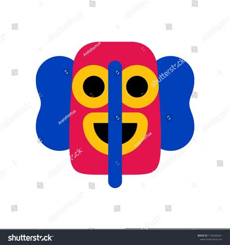 Vector Cartoon Marimonda Mask Icon Isolated Stock Vector Royalty Free