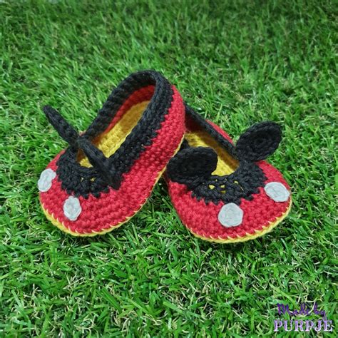 Mickey Mouse Baby Booties R Crochet