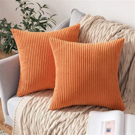 Miulee Lot De Decorative Housse De Coussin En Velours C Tel Canap