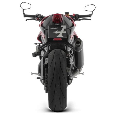 Full Exhaust System Arrow Veloce Black Aluminum Approved Triumph