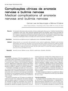 Complicações clínicas da anorexia nervosa e bulimia complica 231