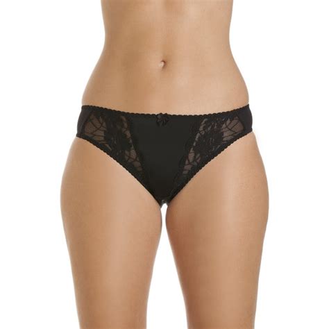 Womens Three Pack Classic Style Black Lace Briefs