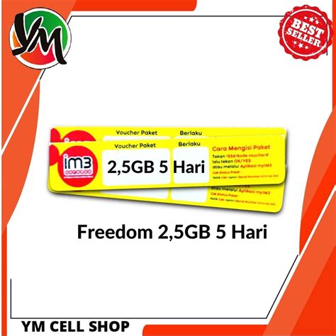 Jual Voucher Kuota Indosat Freedom HARIAN 2 5GB 5 Hari ZONA JABAR