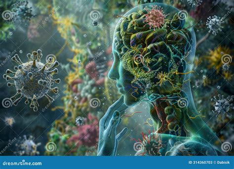 Human Immune System Defending Against Viruses and Pathogens Stock Image ...