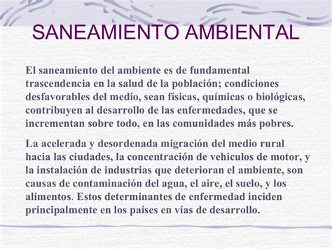 Saneamiento Y Salud Ambiental