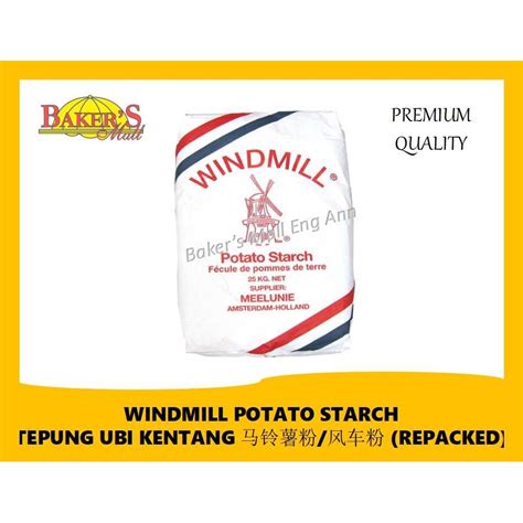 Wind Mill Potato Starch Tepung Ubi Kentang Repacked Gm