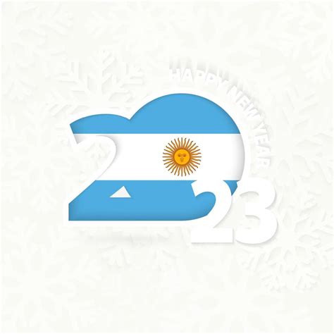 New Year 2023 for Argentina on snowflake background. 16370220 Vector ...