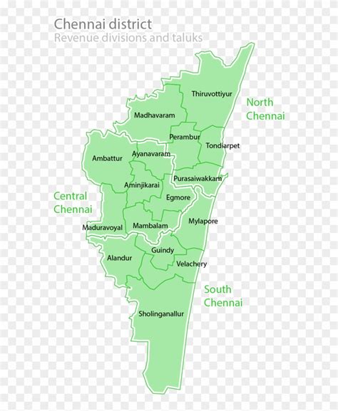 From Wikipedia, The Free Encyclopedia - Chennai District Map 2018 Clipart (#210792) - PikPng