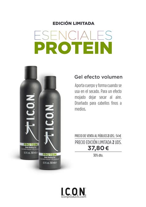 Icon Protein Gel Fijador Volumen Cabellos Cortos Peinado Y Fijaci N