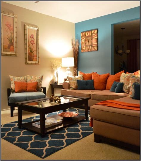 Orange And Grey Living Room Decor - Home Design : Home Design Ideas # ...