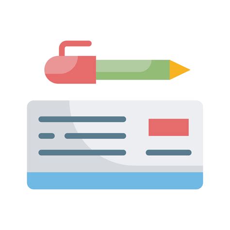 Bank Check Vector Style illustration. Business and Finance Outline Icon ...