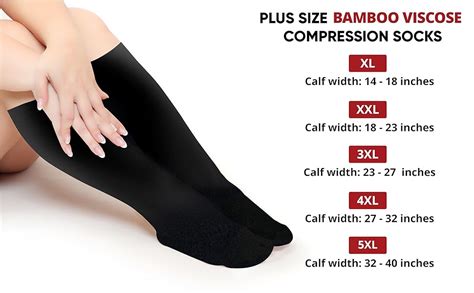 Amazon Bams Plus Size Compression Socks Wide Calf Xl Xxl Xxxl