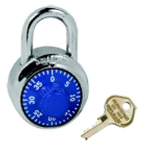 Master Lock 1303054 3-Digit Combination Padlock With Control Key, 2 In. W, Blue - Walmart.com ...