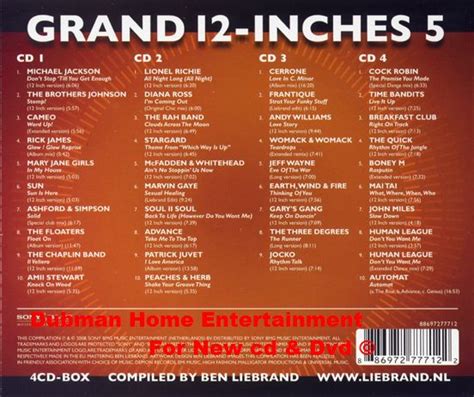 Ben Liebrand Grand 12 Inches Vol 5 4 Cd Dubman Home Entertainment