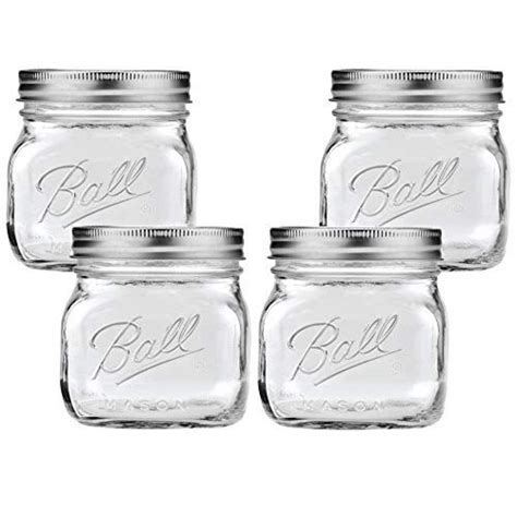 Ball Collection Elite Wide Mount 16oz Pint Jars Pack Of 4 Jar Pack