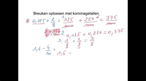 Breuken Oplossen Met Kommagetallen YouTube Youtube It Works