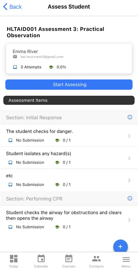 Scenario Creating An Observation Checklist Assessment Axcelerate Support