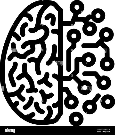 Brain Circuitry Neuroscience Neurology Line Icon Vector Illustration