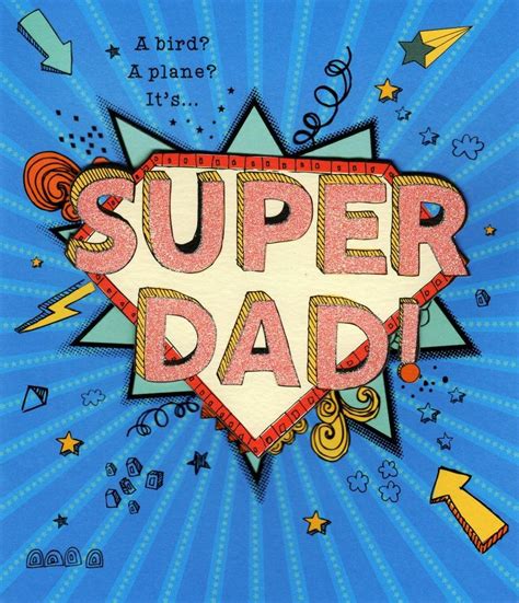 Super Dad Happy Fathers Day Card Love Kates