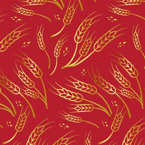 Seamless Wheat Pattern Vector Background Nature Wallpaper Wheat Patern