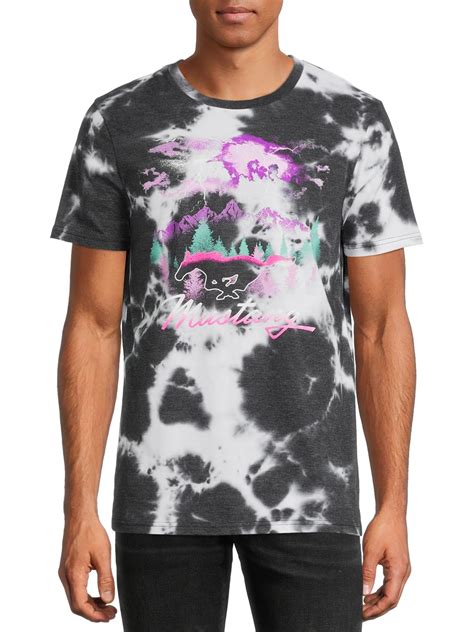 Ford Mustang Men S Big Men S Tie Dye Short Sleeve Graphic T Shirt