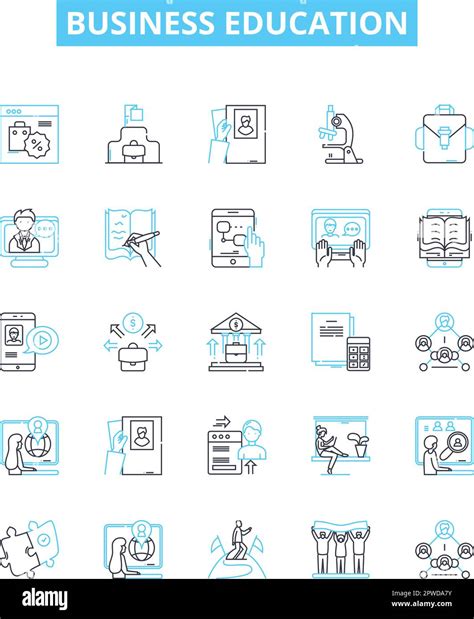 Business Education Vector Line Icons Set Business Education Mba