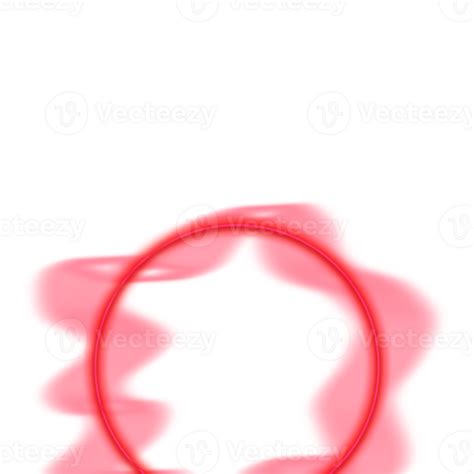 Red Neon Circle Light Frame Png