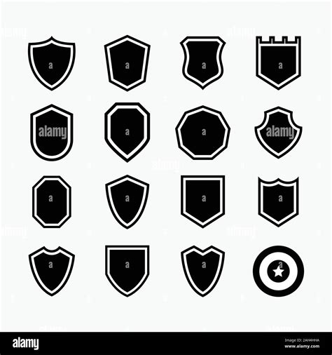 Shield Icon Set Design Stock Vector Image And Art Alamy