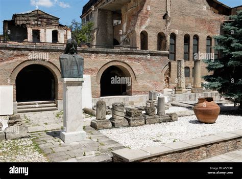 ROMANIA BUCHAREST. The Old Princely Court Museum (Muzeul Curtea Veche ...