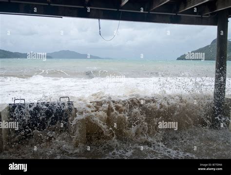 Storm surge in Cyclone season in Far North Queensland, Australia Stock ...