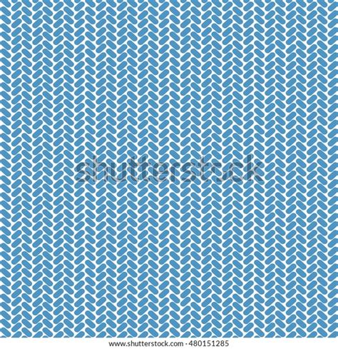 Stitch Seamless Pattern Knitted Texture Background Stock Vector