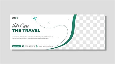 Modern Abstract Green Color Travel Timeline Cover Design Vector