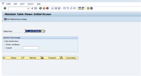 Sap Tech Table Maintenance Generator Sm