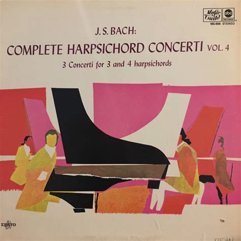 J S Bach Complete Harpsichord Concerti Vol Concerti For And