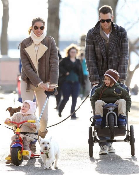 Gisele Bundchen leads the children to the park at Easter