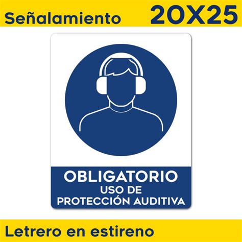 Letrero Senalamiento De Uso Obligatorio Tapones Mercadolibre 📦