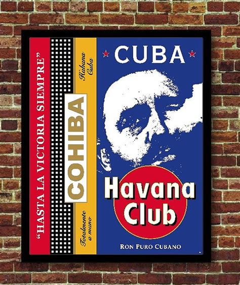 Cuba Castro Cohiba Poster Affiche Voyage Travel Vintage Décoration