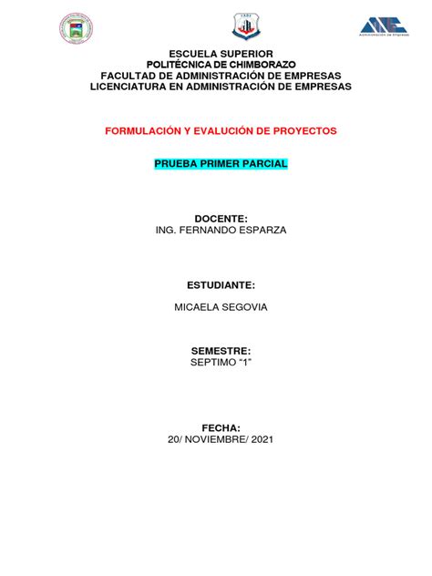 Prueba Primer Parcial Pdf Aprendizaje Evaluación