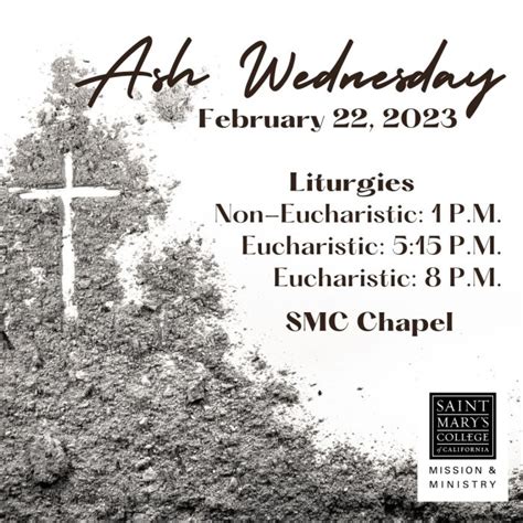 Ash Wednesday Liturgies | Saint Mary's College