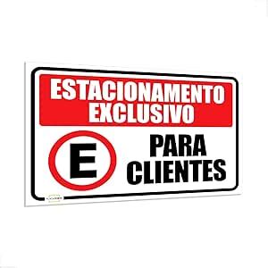 Placas De Sinaliza O Estacionamento Exclusivo Para Clientes Amazon