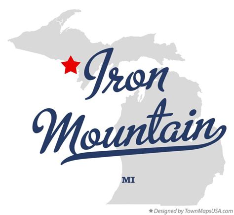 Map of Iron Mountain, MI, Michigan