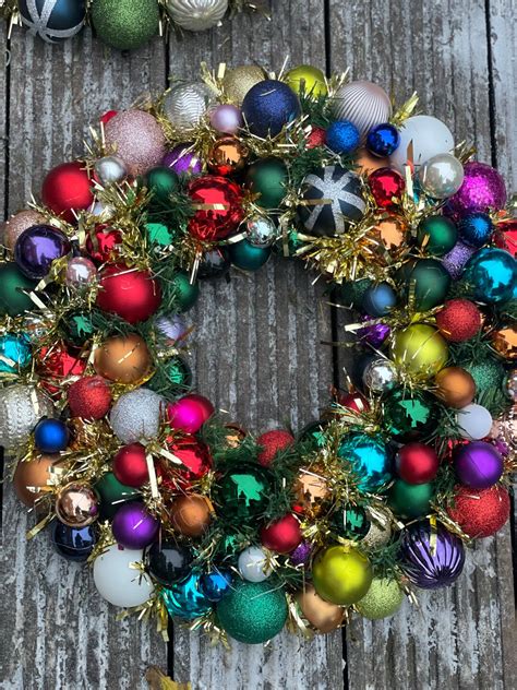 Christmas Wreath Christmas Door Wreath Multicolored Christmas - Etsy