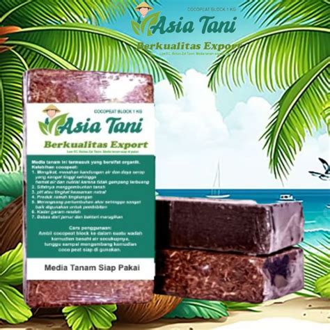 Jual Media Tanam Cocopeat Block Kg Mengembang X Dari Semula