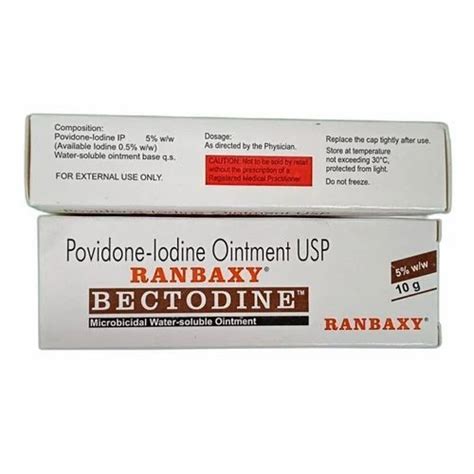 Composition 5 Povidone Iodine Ointment USP For External Usage Only