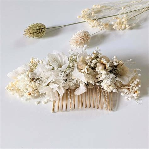 Peigne Cheveux Fleuri Pour Coiffure De Mariage En Fleurs S Ch Es