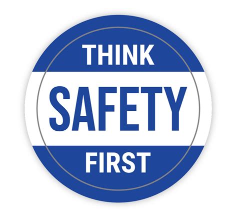 Think Safety First Hard Hat Sticker