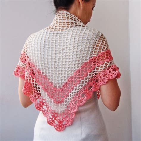 Crochet Pattern Shawl Women Triangle Shawl Crochet Lace