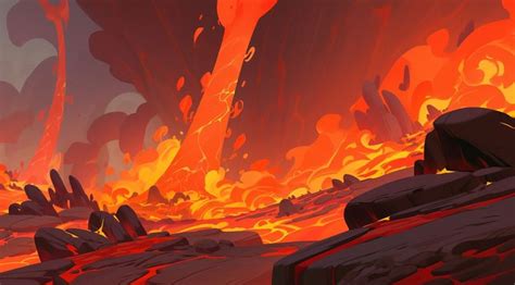 ArtStation 熔岩世界 ArtStation Lava world in 2024 Fantasy art