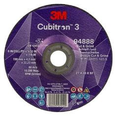 3M Cubitron 3 Cut And Grind Wheel 94888 36 T27 150 Mm X 4 2 Mm X