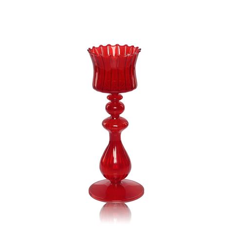 Glass Candle Holder Red Brighten Up The Aura Of Your Decor Arrangements By Gracing Your Corner